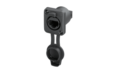 Afbeelding van etherCON cat5e chassis-D IDC-recht met afdekkap TOP IP65/IP67airtight